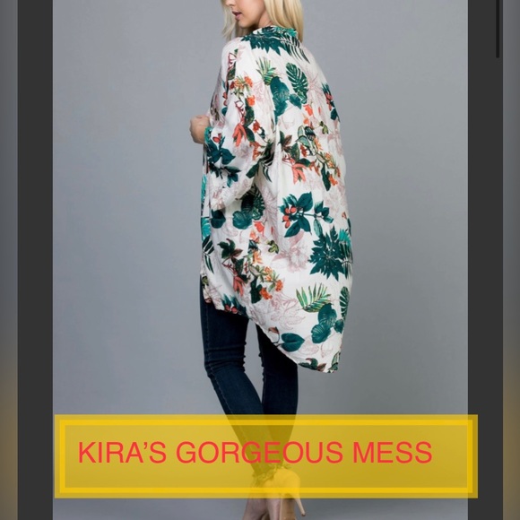 🦋✨BNWT✨🦋BOHO CHOC FLORAL KIMONO🦋✨ ✨ ✨🦋100% VISCOSE🦋✨ - Picture 3 of 4